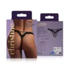 Στρινγκ με ανοιχτό καβάλο Christine - Lace Open Crotch Thong Lila - Black