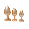 Σετ με 3 πρωκτικές σφήνες Pearl Gold Plug Set GLEAMING LOVE DREAMTOYS