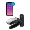 Δονητής για ζευγάρια Double Fun Connect App Black SATISFYER